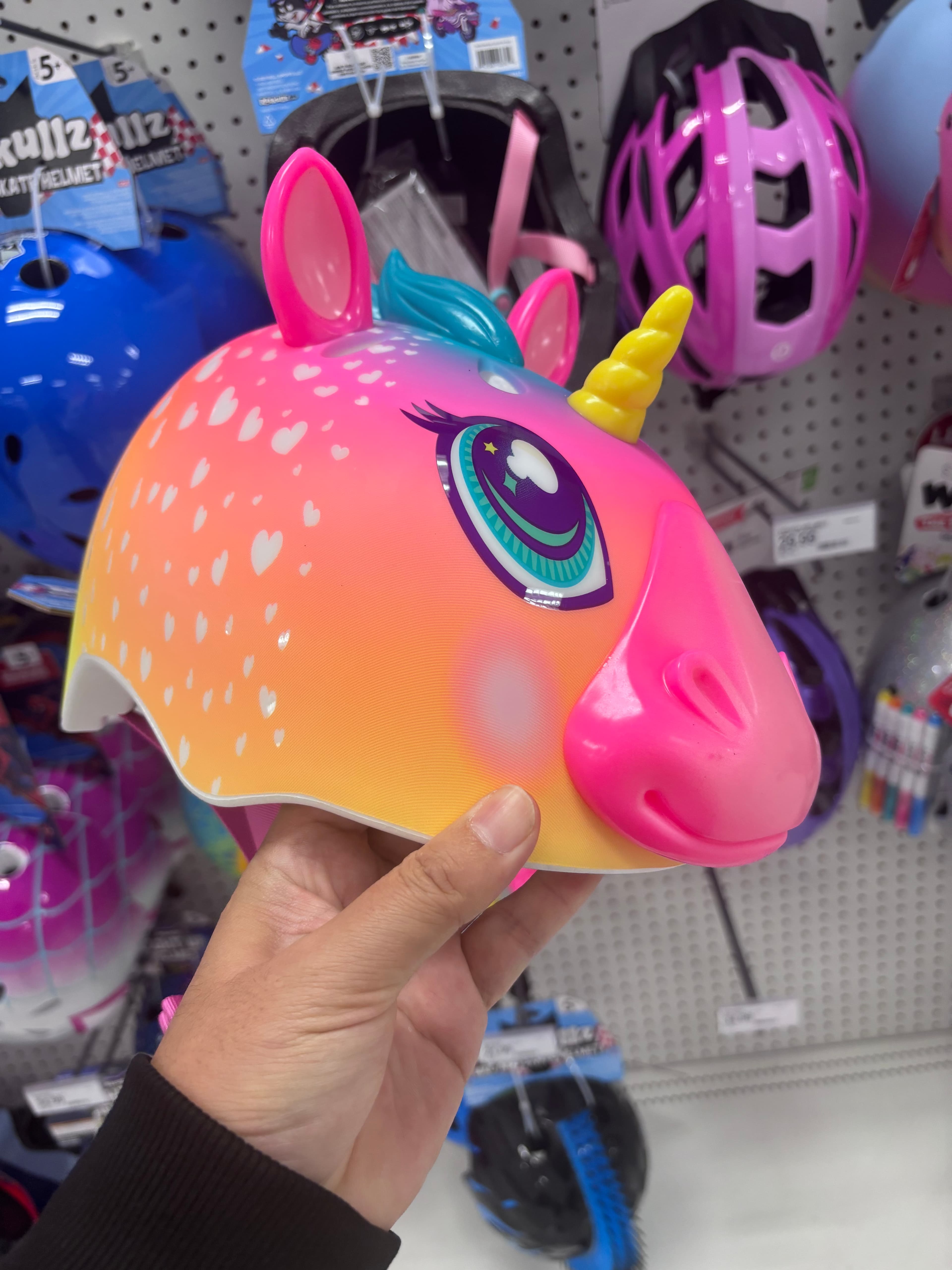 新品✨ゆめかわユニコーンキッズヘルメット 自転車/スケートに!🌈 - Image 1